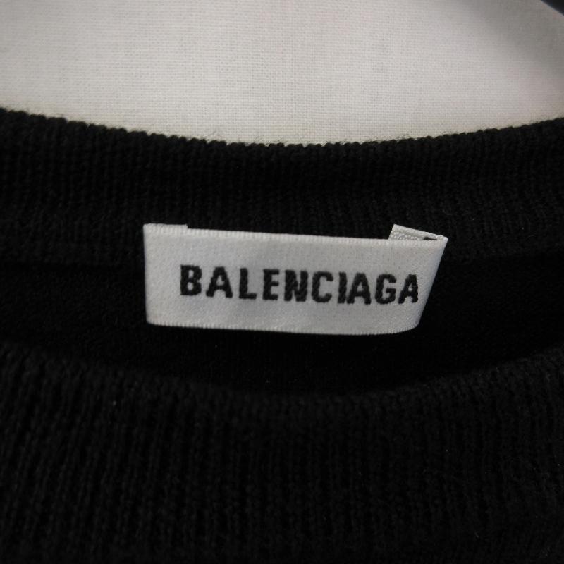 BALENCIAGA バレンシアガ エンブロイダリー ニットセーター BALENCIAGA バレンシアガ エンブロイダリー ニットセーター