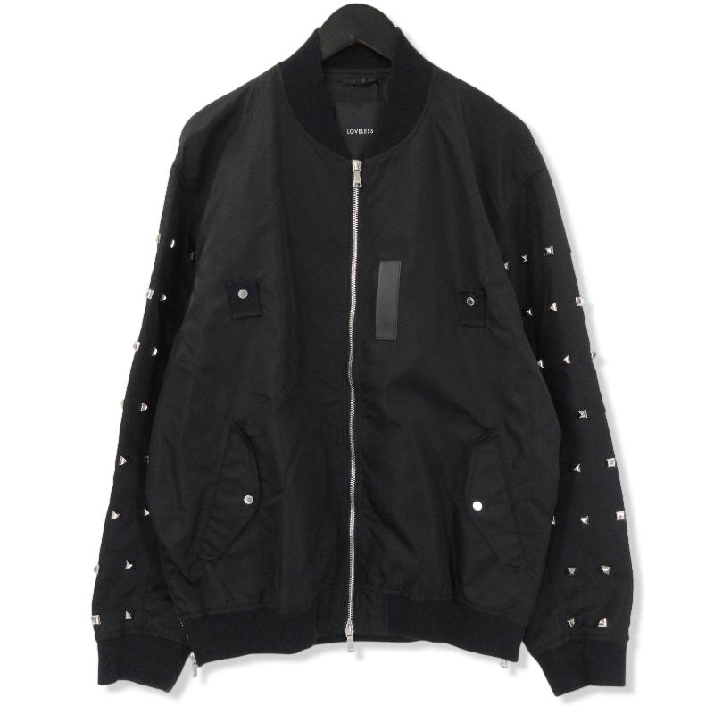美品 LOVELESS ラブレス RAMPONIスタッズスリーブ MA-1 61000