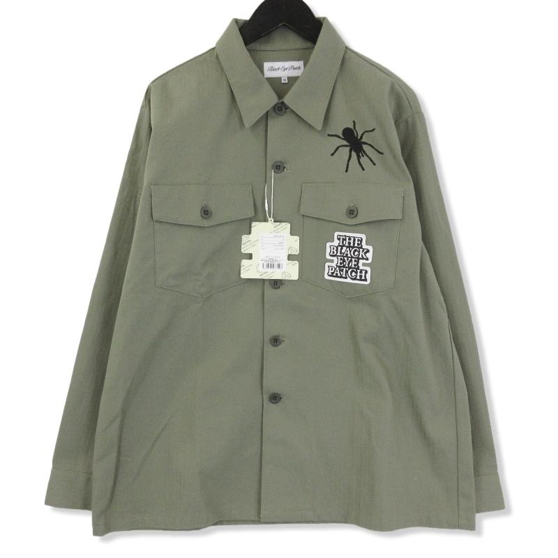 未使用 BLACKEYEPATCH ブラックアイパッチ 長袖ミリタリーシャツ