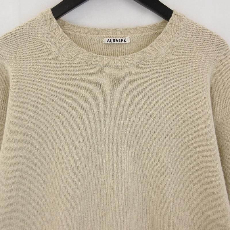 美品 AURALEE オーラリー ニット A20AP02WC クルーネック 美品 AURALEE オーラリー ニット A20AP02WC クルーネック