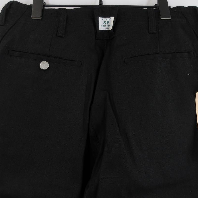 SASSAFRAS  ササフラス Sprayer Stream Pants 黒 SASSAFRAS/ササフラス】Sprayer Stream Pant - Herringbone Blanket