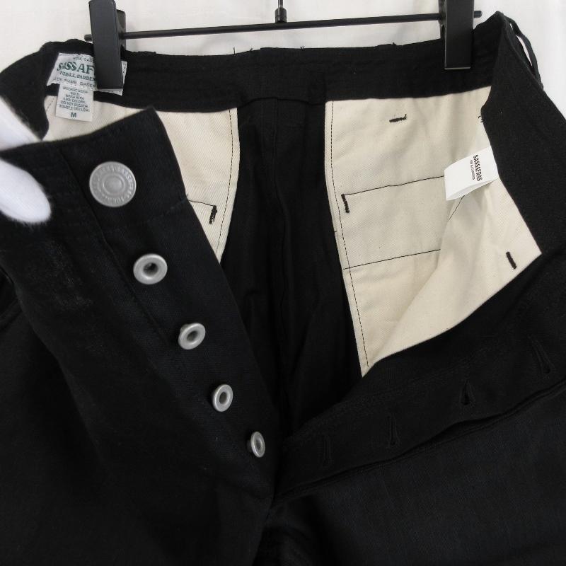 SASSAFRAS  ササフラス Sprayer Stream Pants 黒 SASSAFRAS/ササフラス】Sprayer Stream Pant - Herringbone Blanket