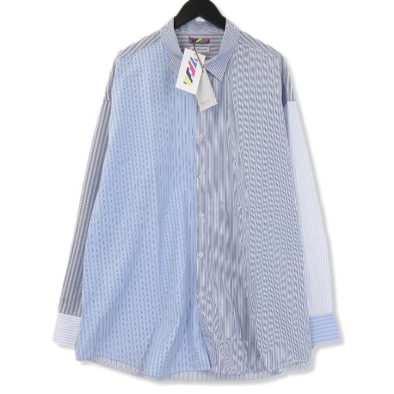 IS-NESS / 長袖シャツ/M/コットン/BLU/ストライプ/31SSSHT02 未使用 is-ness イズネス 長袖シャツ 31SSSHT02 トーマス メイソン