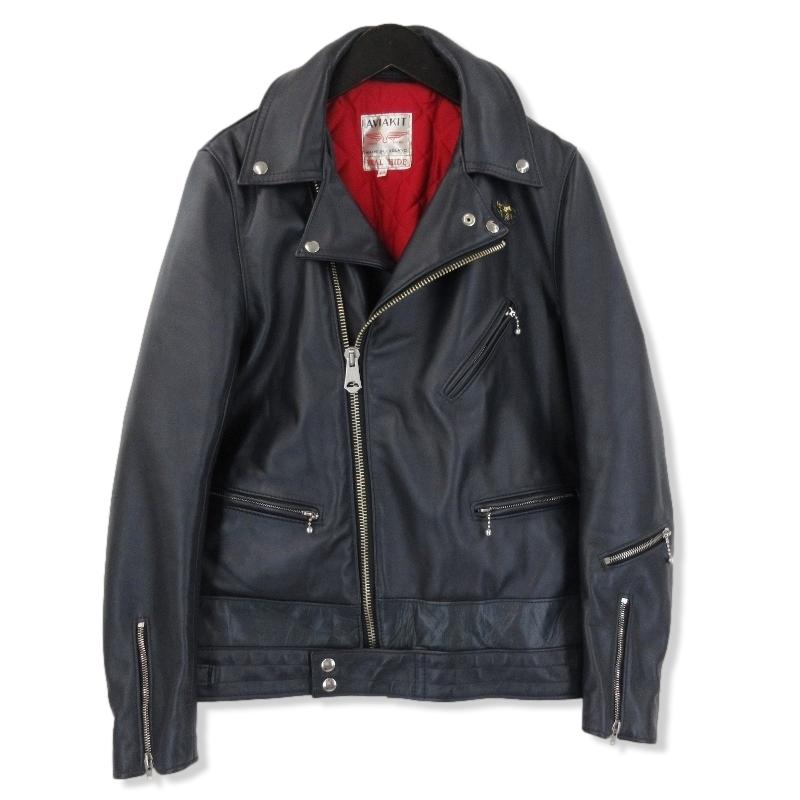 Lewis Leathers 黒 ダブルライダースジャケットサイズタイト40
