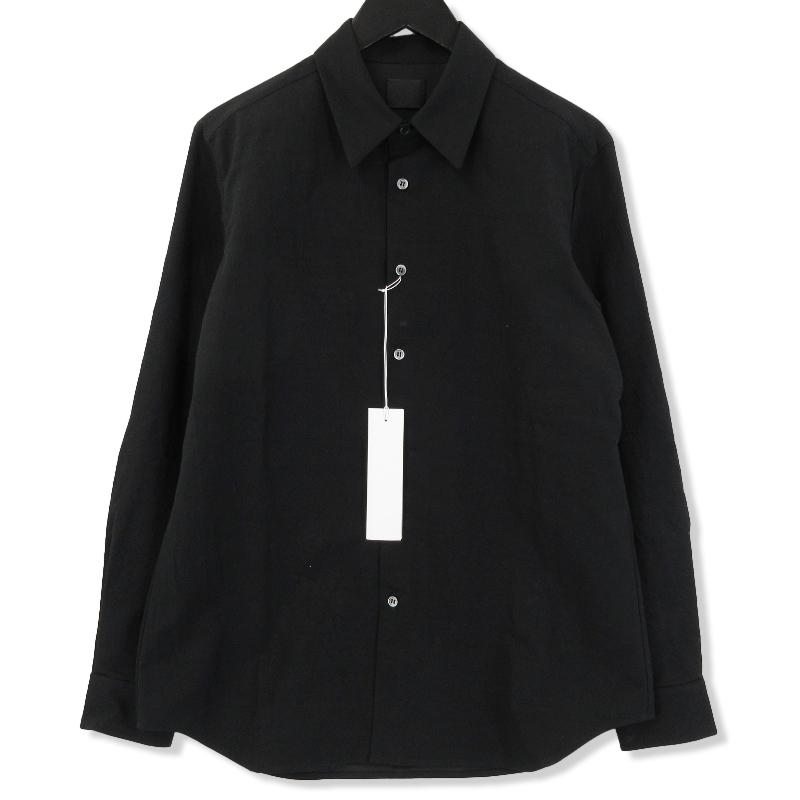 山内 塩縮加工コットンリネンシャツ ブラック 3 山内 塩縮加工コットンリネンシャツ ブラック 3 未使用)山内 塩縮加工