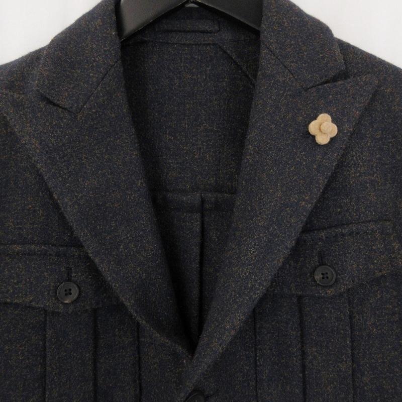 美品 LARDINI ラルディーニ サファリジャケット JH5580AQ-5 ウール 