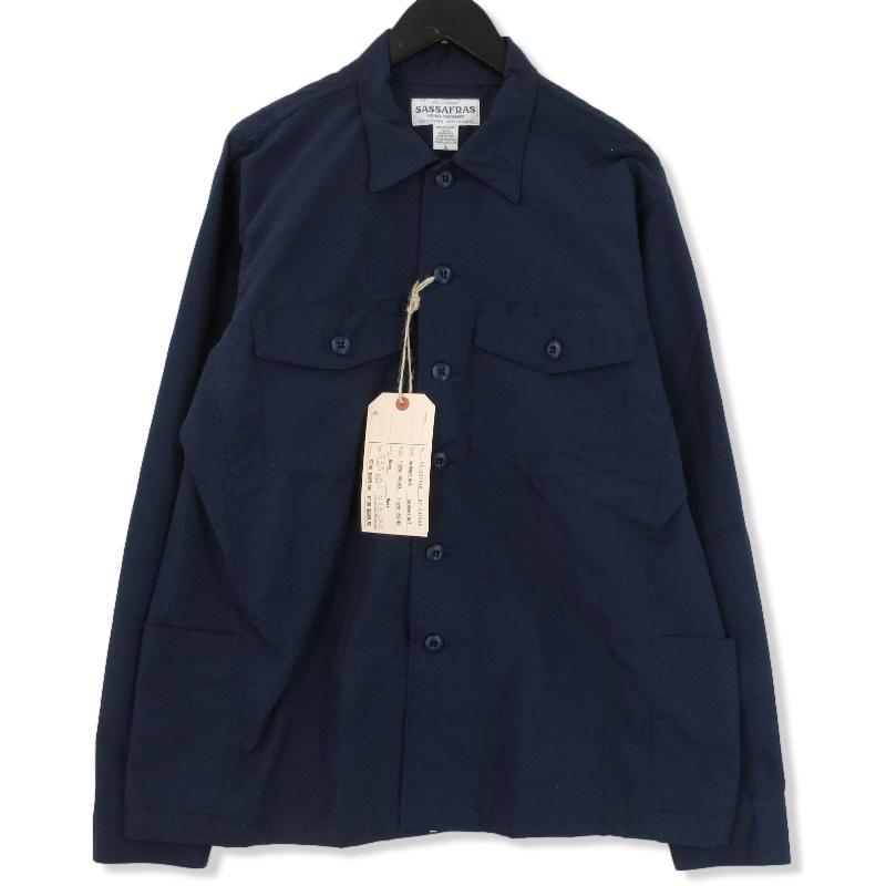 SASSAFRAS ネイビー ジャケット M SASSAFRAS 未使用 ササフラス シャツジャケット SF-231996 ガーデナー