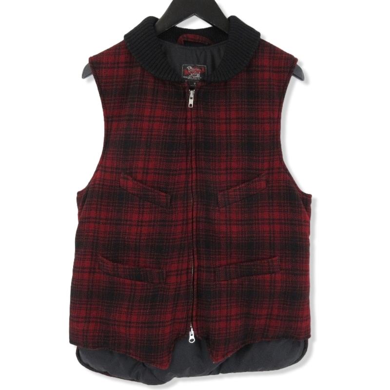 WOOLRICH ウールリッチ ダウンベスト USA製 チェック柄 ウール  