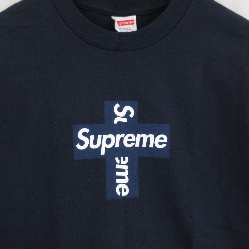 Supreme Cross Box Logo Tee Navy S シュプリーム 【公式通販】