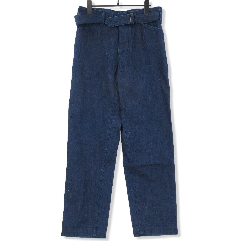 COMOLI コモリ ベルテッド デニムパンツ K01-03005 テーパード ワン 