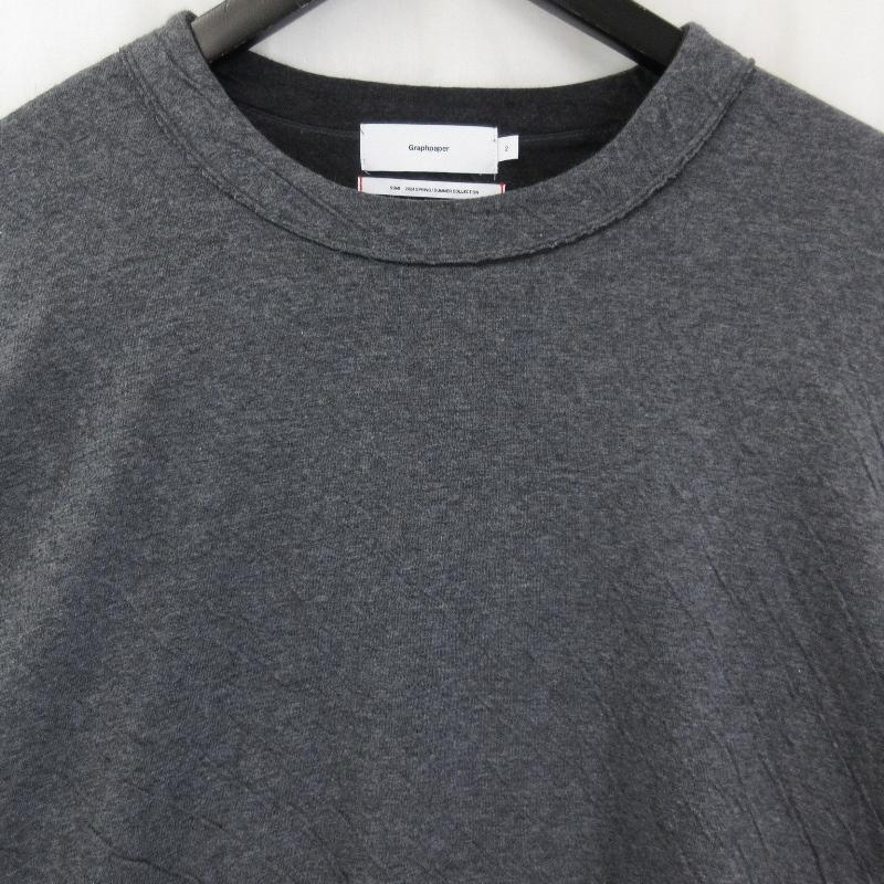 美品 Graphpaper グラフペーパー 24SS クルーネック 長袖Tシャツ GM241  