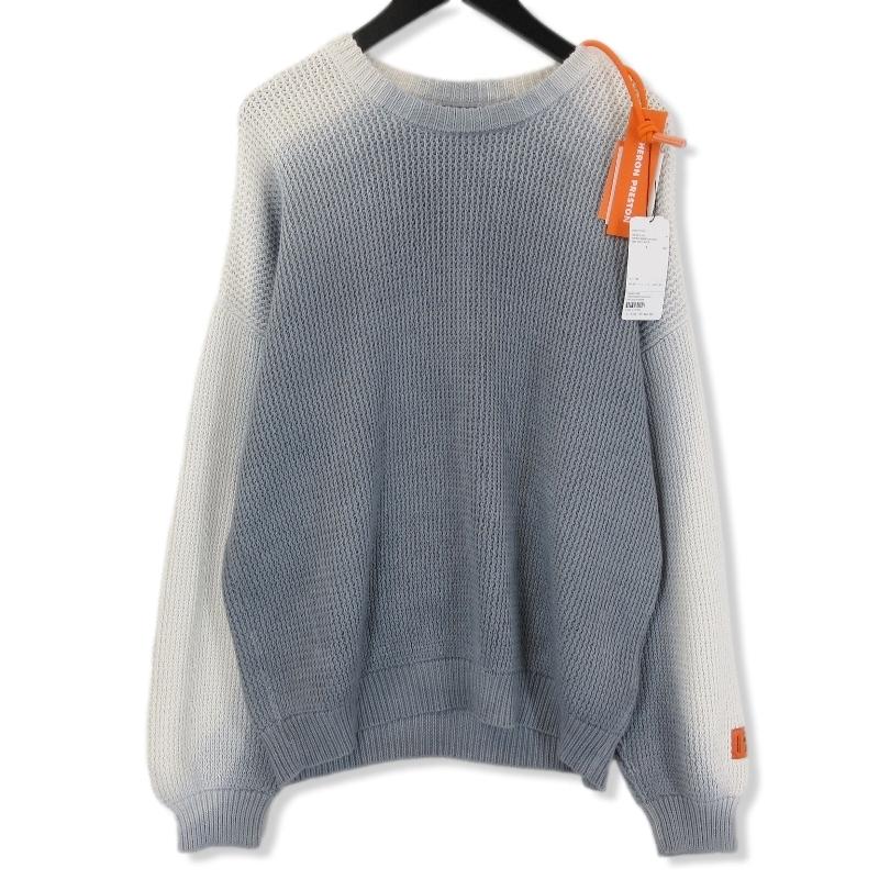 未使用 HERON PRESTON ヘロンプレストン GRADIENT KNIT CREWNECK 