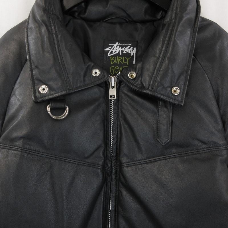 STUSSY ステューシー レザーダウンジャケット BURLY GEAR Cow STUSSY ステューシー レザーダウンジャケット BURLY GEAR Cow