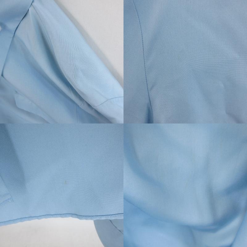 GUCCI*グッチ　シルク100% 長袖シャツ　ネイビー　襟　ブラウス 40 GUCCI*グッチ シルク100% 長袖シャツ ネイビー 襟 ブラウス 40