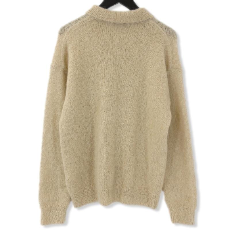 美品 AURALEE オーラリー BRUSHED SUPER KID MOHAIR KNIT POLO 美品 AURALEE オーラリー BRUSHED SUPER KID MOHAIR KNIT POLO