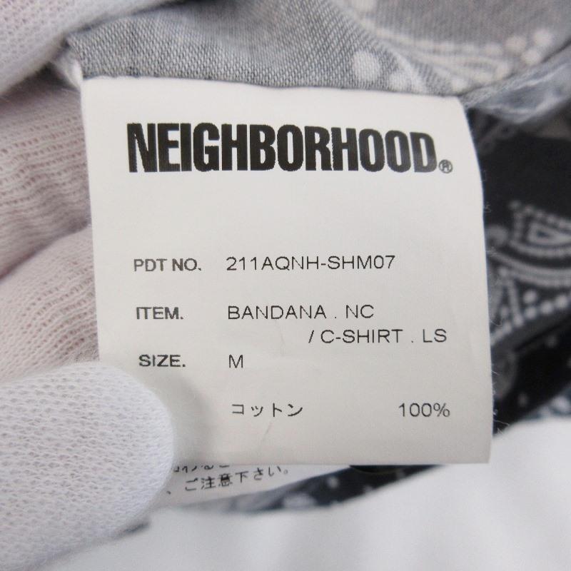 NEIGHBORHOOD 21SS BANDANA 長袖シャツ NEIGHBORHOOD 新品 ネイバーフッド 21AW BANDANA CHOPPED-1/E