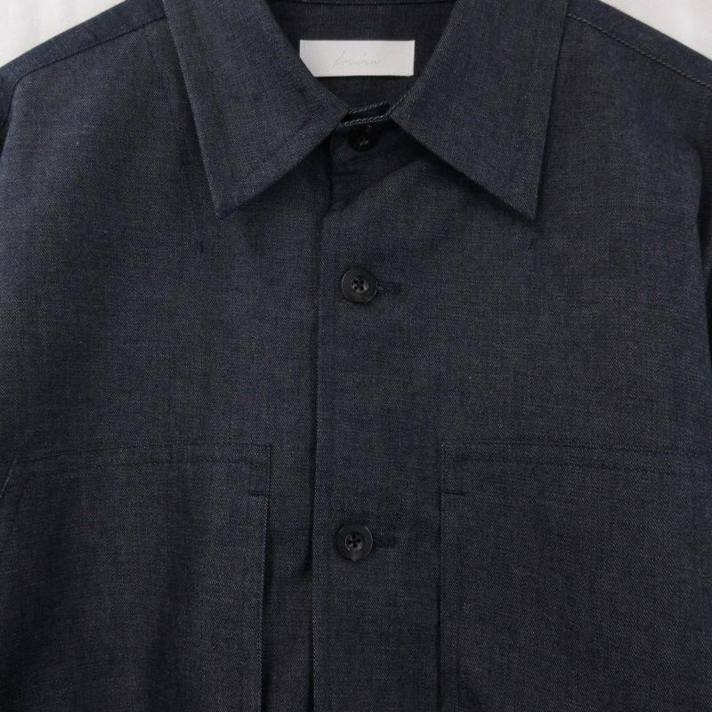 未使用 IRENISA イレニサ SHIRT COAT WITH LINEN MIX BELT IH 未使用 IRENISA イレニサ SHIRT COAT WITH LINEN MIX BELT IH