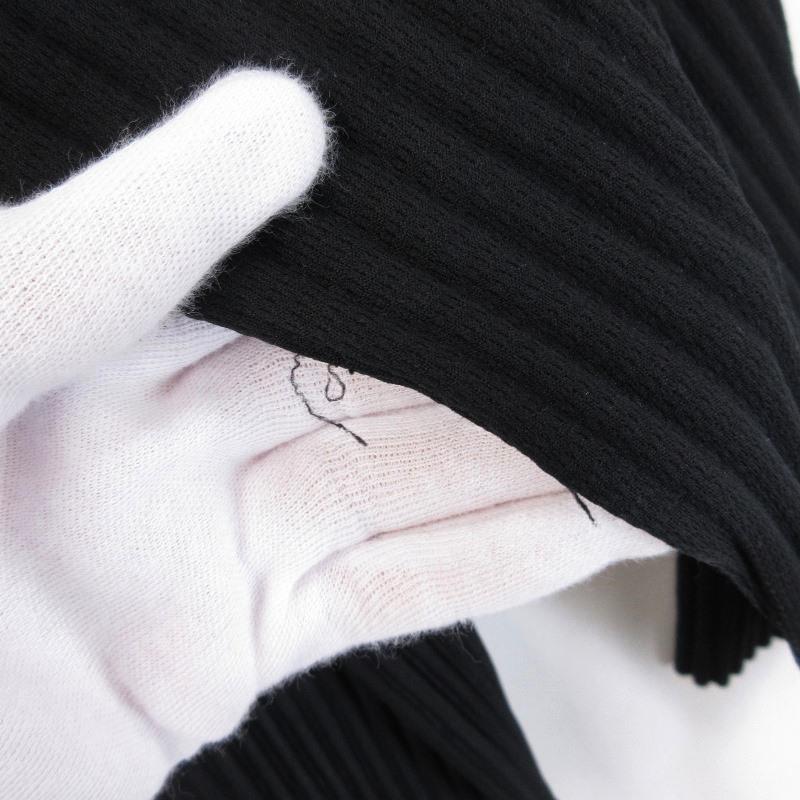 HOMME PLISSE 黒 プリーツニット HP55JL140 size 3 HOMME PLISSE ISSEY MIYAKE オムプリッセイッセイミヤケ