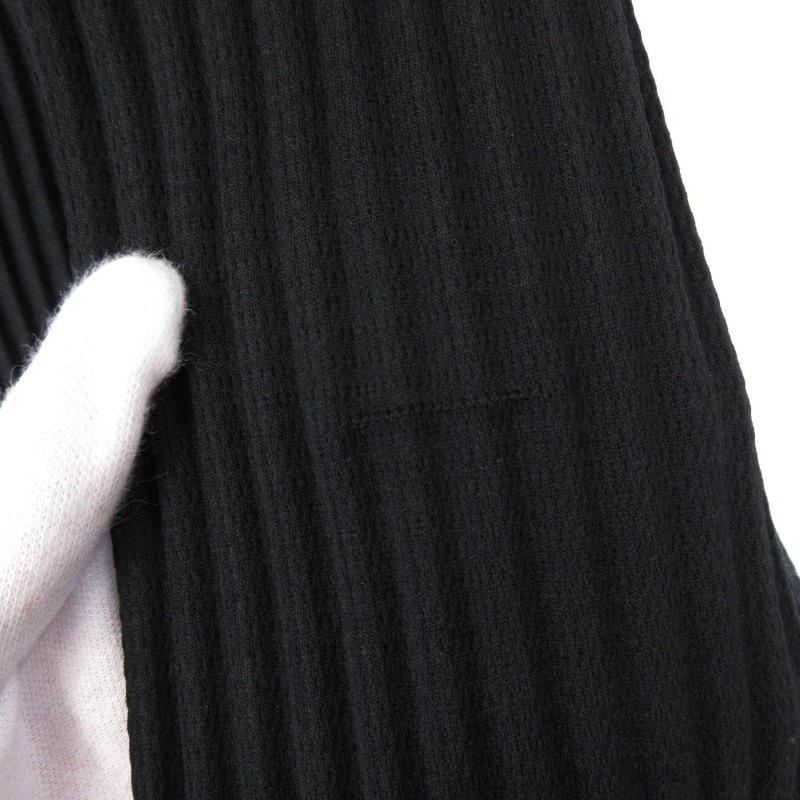 HOMME PLISSE 黒 プリーツニット HP55JL140 size 3 HOMME PLISSE ISSEY MIYAKE オムプリッセイッセイミヤケ