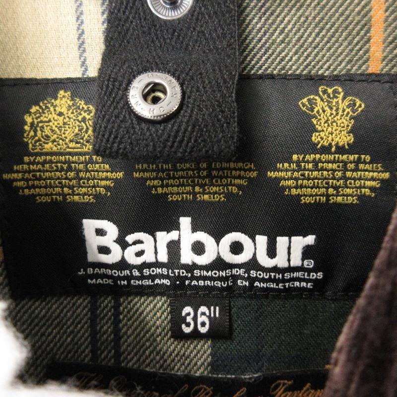 美品 Barbour バブアー SL BORDER オイルドクロス ボーダー 裏地 