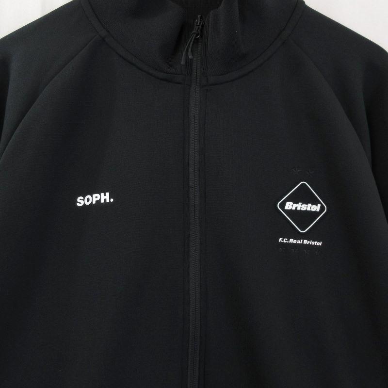 6468【美品】FCRB ブリストル　ジップアップジャケット　ストレッチ　黒 極美品ブリストルF.C.R.B. ジップアップジャケット XL 黒/白