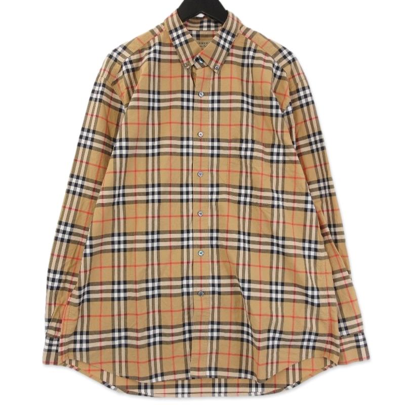 【希少】サイズＬ　バーバリー　ノバチェック　長袖シャツ　ボタンダウン BURBERRY LONDON(バーバリーロンドン) ノバチェックボタンダウン