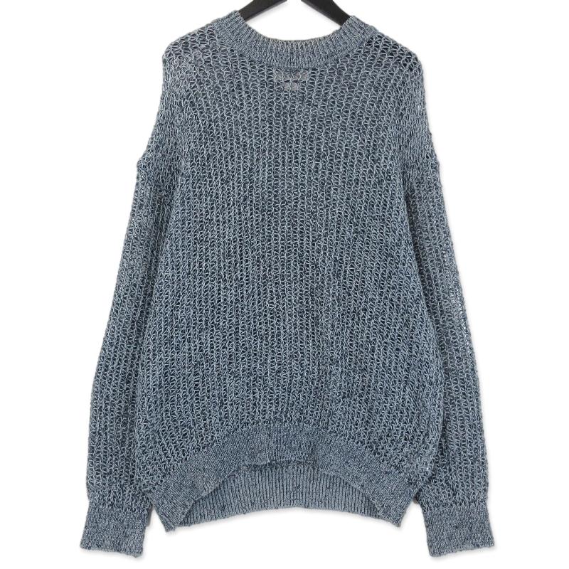 YOKE ヨーク ニット YK21SS0224S LARGE MESHED CREW NECK RIB YOKE ヨーク ニット YK21SS0224S LARGE MESHED CREW NECK RIB