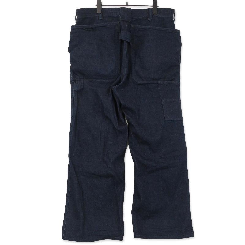 XL ササフラス フォールリーフパンツ インディゴ デニム ササフラス フォール リーフ スプレーヤー パンツ 13.5oz デニム