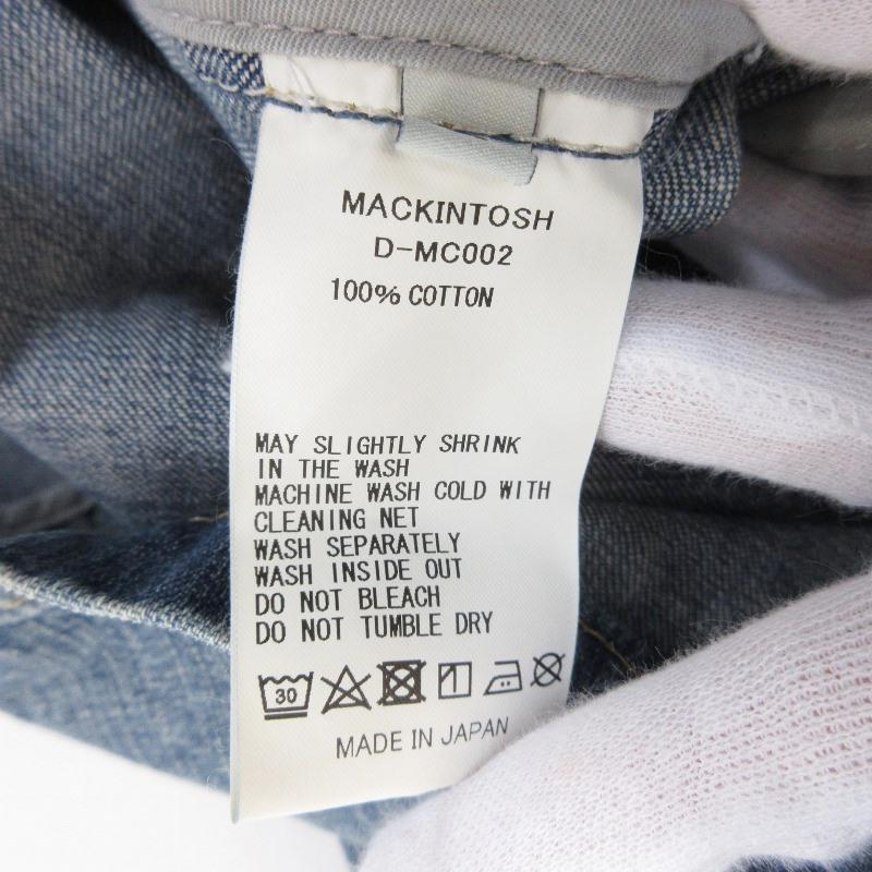 日本製　MACKINTOSH　ステンカラーデニムコート　ウールライナー 現行タグ マッキントッシュ 36サイズ ウールライナー デニム