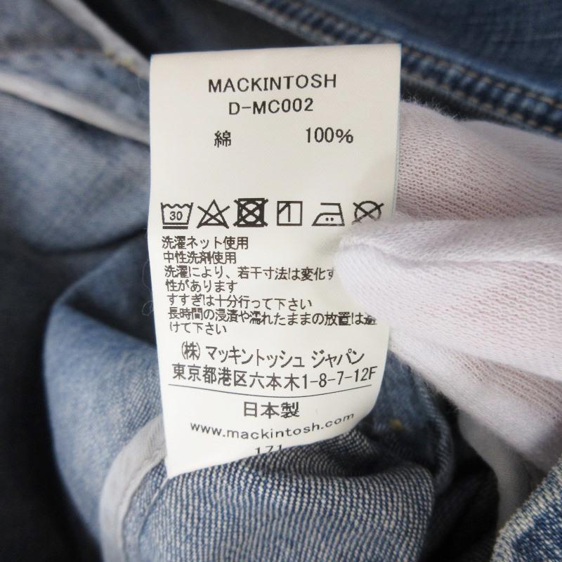 Mackintosh 未使用 MACKINTOSH マッキントッシュ デニム ステン Mackintosh 未使用 MACKINTOSH マッキントッシュ デニム ステン