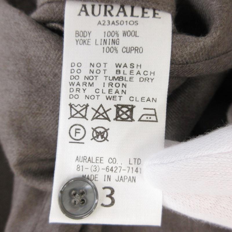 未使用 AURALEE オーラリー 長袖シャツ A23AS01OS SUPER LIGHT 