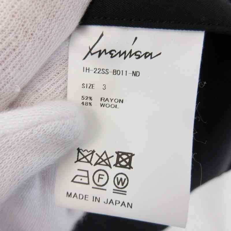 未使用 IRENISA イレニサ FLY FRONT SHORT-SLEEVED SHIRT IH-22SS-B011 