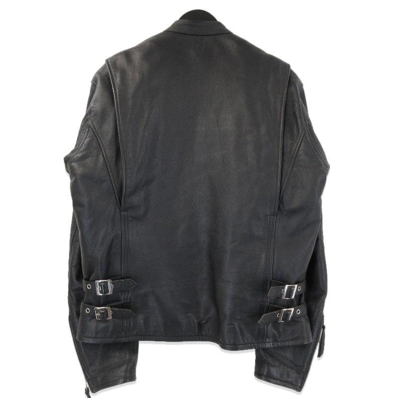 黒レザーシングルライダースジャケット　カウハイド Schott N.Y.C ショット ライダースジャケット SCHOTT カウハイド