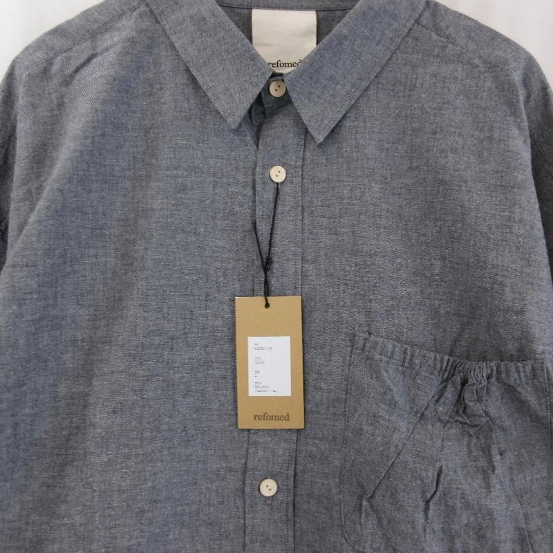 未使用 refomed リフォメッド WRIST PATCH WIDE SHIRT RESH-006 長袖  
