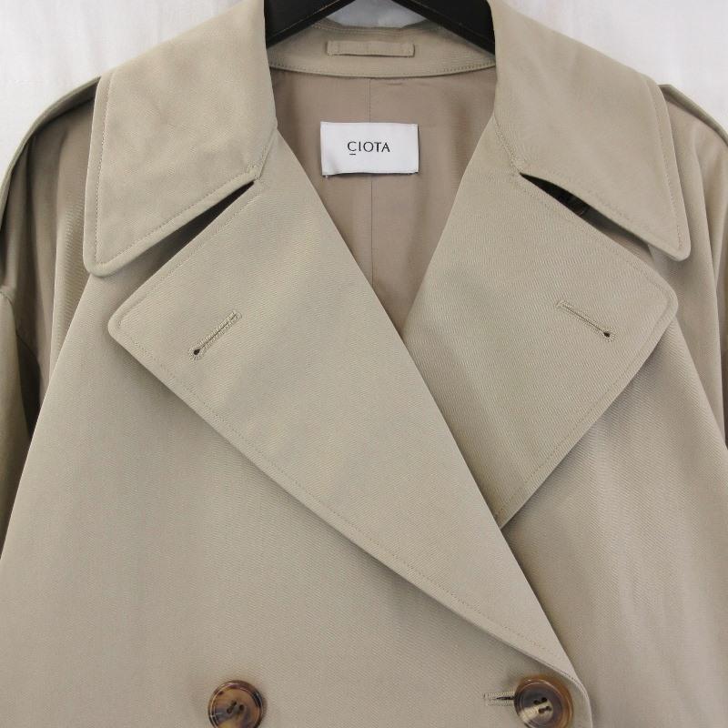 CIOTA/シオタ スビンコットン ギャバジン トレンチコート b3810db2fbf5b80ec117b56de264cf