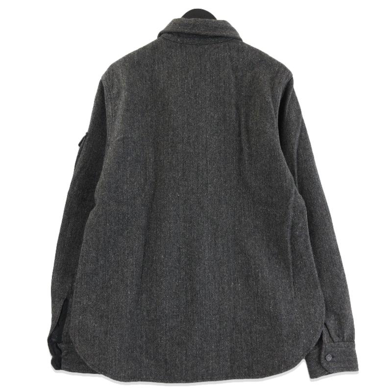 アメリカ製 エンジニアドガーメンツ グレーパッチワーク ウールツイードジャケット アメリカ製 エンジニアドガーメンツ グレーパッチワーク ウール