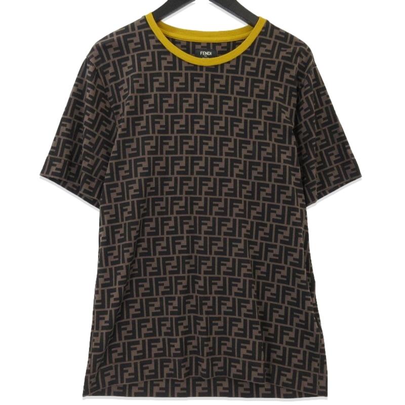 FENDI フェンディ ズッカクルーネックTシャツ FY0936 A6ZU 総柄 FENDI フェンディ ズッカクルーネックTシャツ FY0936 A6ZU 総柄