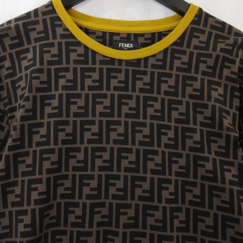 FENDI フェンディ ズッカクルーネックTシャツ FY0936 A6ZU 総柄 FENDI フェンディ ズッカクルーネックTシャツ FY0936 A6ZU 総柄