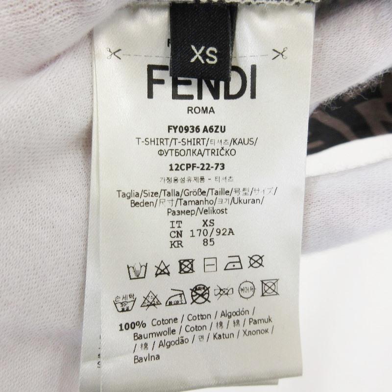 FENDI フェンディ ズッカクルーネックTシャツ FY0936 A6ZU 総柄 FENDI フェンディ ズッカクルーネックTシャツ FY0936 A6ZU 総柄