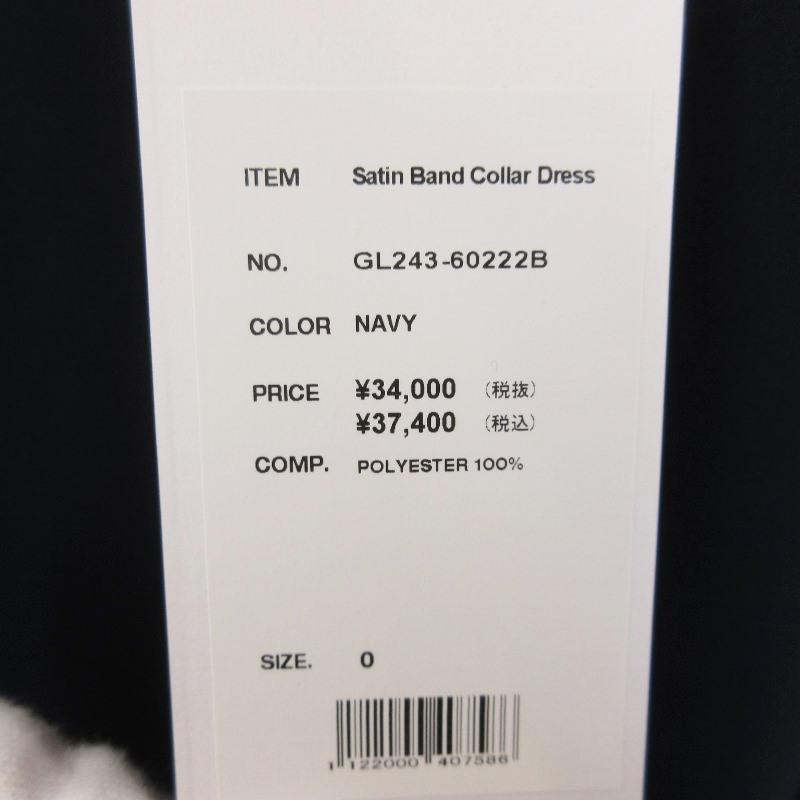 未使用 Graphpaper グラフペーパー Satin Band Collar Dress GL251  