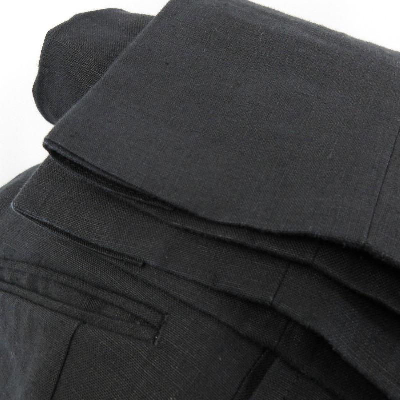 NEAT ニート　リネン　 2タック　ワイドパンツ　スラックス　ブラック 黒 NEAT ニート リネン 2タック ワイドパンツ スラックス ブラック