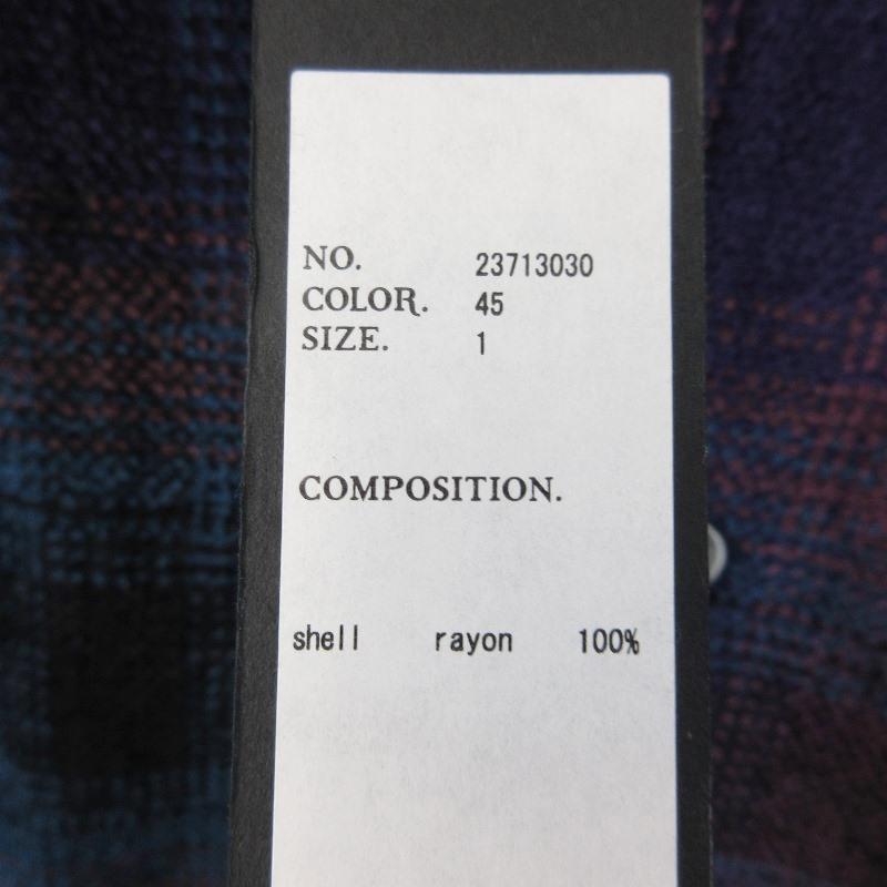 未使用 SHAREEF シャリーフ MOLE CHECK L/S SHIRTS 23713030 長袖