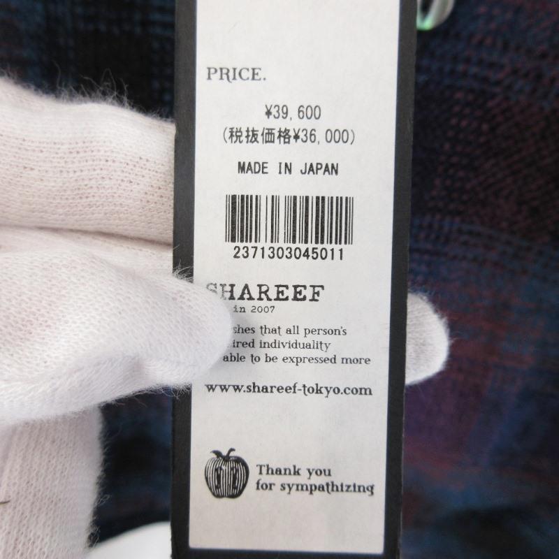 未使用 SHAREEF シャリーフ MOLE CHECK L/S SHIRTS 23713030 長袖
