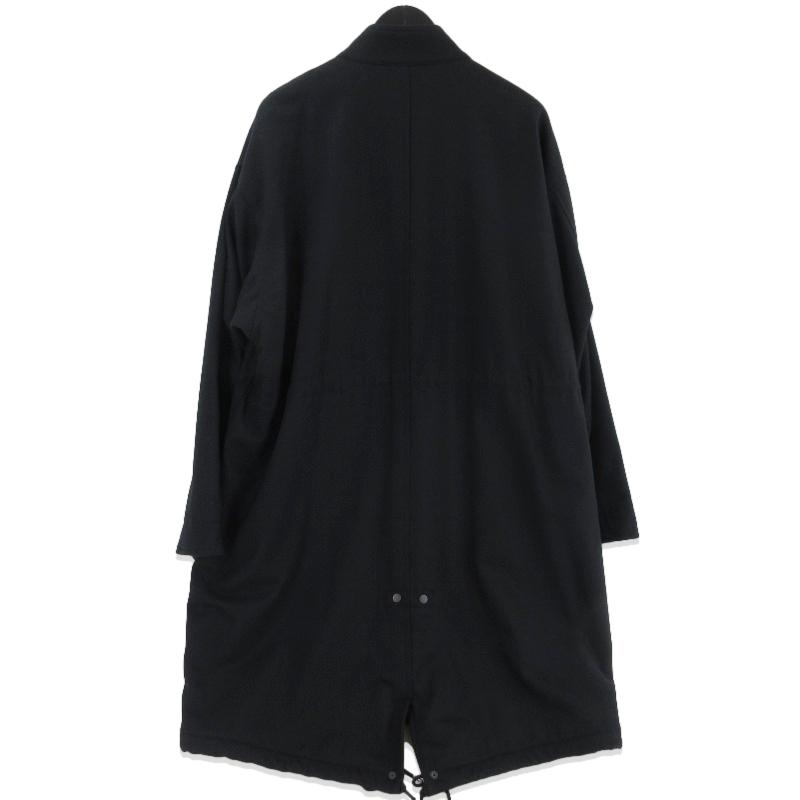 ULTERIOR　WOOL FLANNEL F/T PARKA - BLACK ULTERIORWOOL FLANNEL F/T PARKA - BLACK