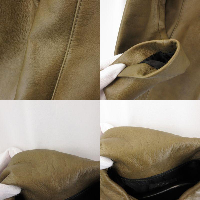 希少　A.P.C アーペーセー レザージャケット 牛革 シングル フランス製　S APC アーペーセー レザージャケット 牛革 フランス製 ジップ