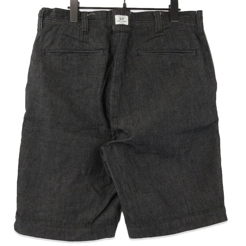SASSAFRAS ササフラス Wheel Barrow Pants 1/2 デニムショーツ