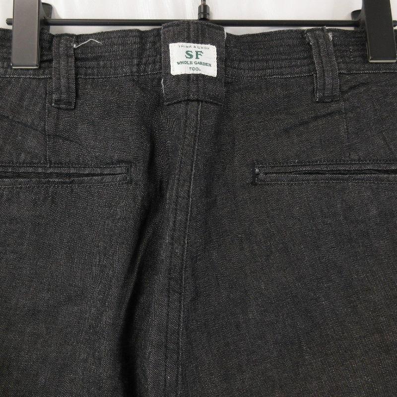 未使用品　ササフラス　wheel barrow pants M SASSAFRAS ササフラス Wheel Barrow Pants 1/2 デニムショーツ