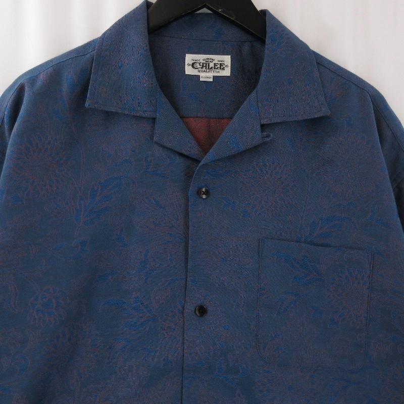 CALEE 美品 キャリー 半袖シャツ CL-24SS002FLJQ Flower Jacquard SH  