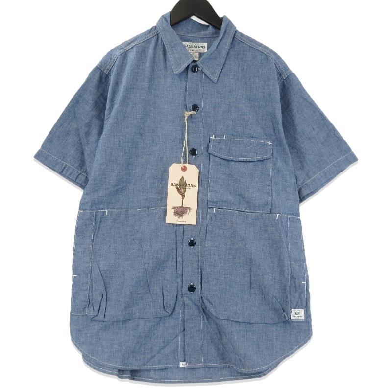SASSAFRAS（ササフラス） 未使用 ディグスクルー ハーフ 半袖シャツ SF