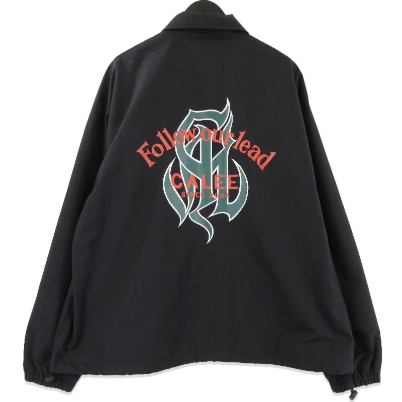 CALEE（キャリー） コーチジャケット CL-23SS001NT CAL Logo fol drop